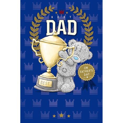 Best Dad Holding Trophy Me To You Bear Father Day Card
